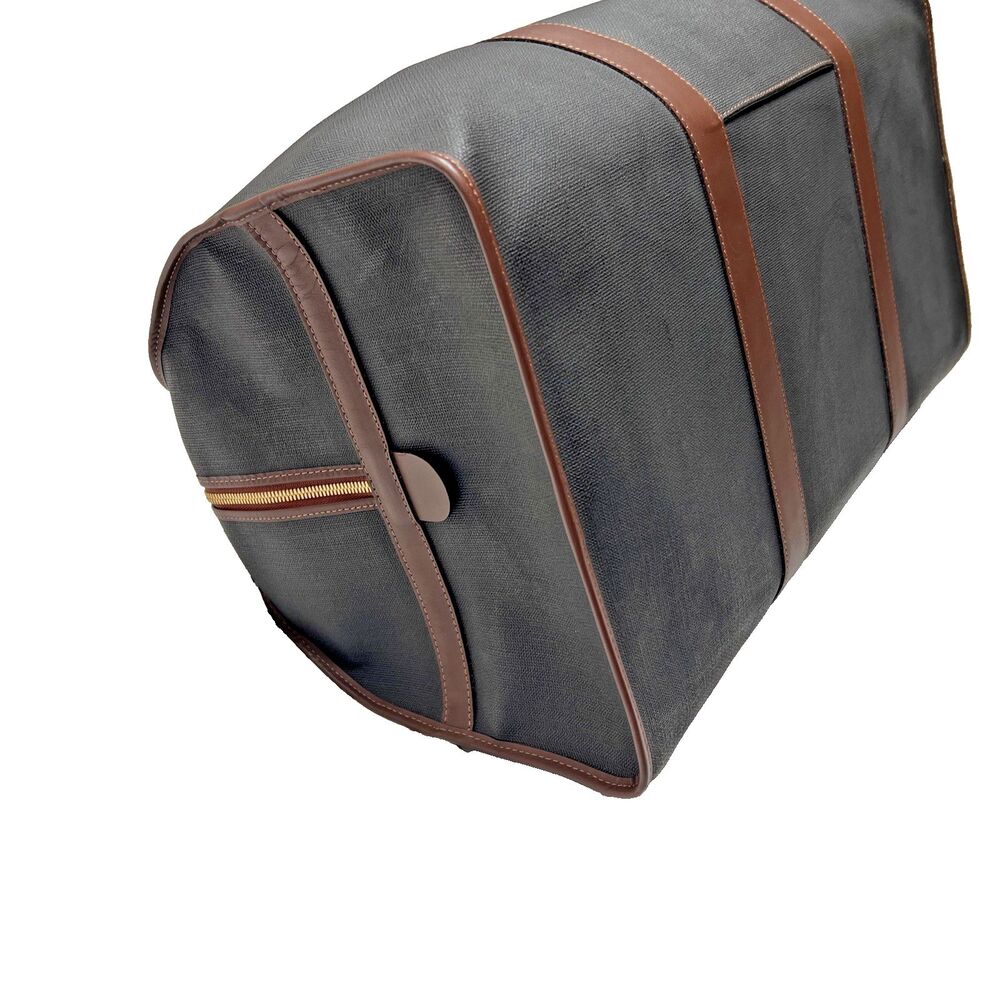 Dunhill Boston Weekender Bag Leather  & Coated Canvas-Luggage Tag & Lock/key - Picture 7 of 15